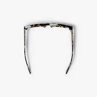 Inlaid Check Cat-eye Sunglasses​ in Bright tortoiseshell - Women | Burberry® Official