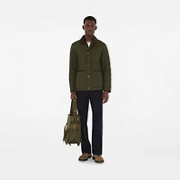 Quilted Nylon Barn Jacket in Shale green - Men | Burberry® Official