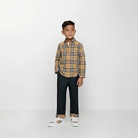 Check Cotton Shirt in Sand beige | Burberry® Official