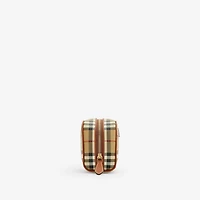 Small Check Travel Pouch in Archive beige/briar brown - Women | Burberry® Official
