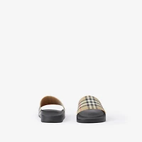 Check Slides in Archive beige - Women | Burberry® Official