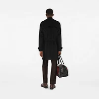 Mid-length Cashmere Trench Coat in Black - Men | Burberry® Official