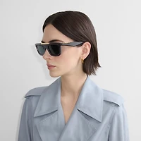 Classic Rectangular Sunglasses​ in Black - Men | Burberry® Official