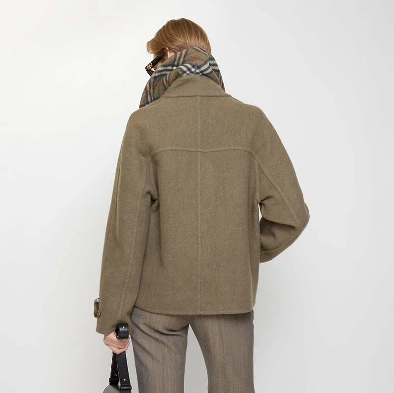 Wool Jacket in Glade green - Women | Burberry® Official