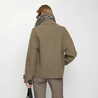 Wool Jacket in Glade green - Women | Burberry® Official