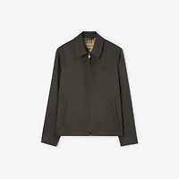 Tropical Gabardine Bloomsbury Harrington Jacket in Graphite grey - Men | Burberry® Official