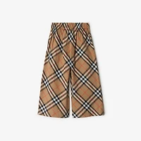 Check Cotton Trousers in Sand | Burberry® Official
