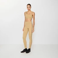 Check Trim Stretch Nylon Leggings in Beige - Women | Burberry® Official