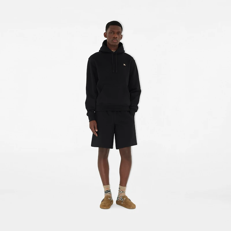 Cross Stitch EKD​ Cotton Shorts in Black - Men | Burberry® Official