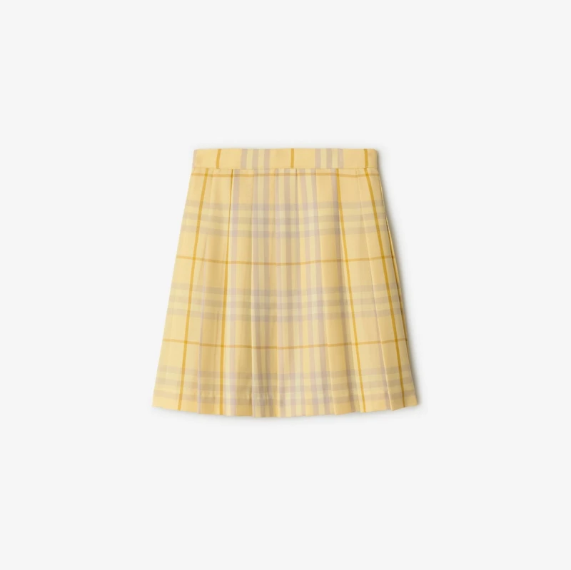 Check Wool Kilt in Drum | Burberry® Official
