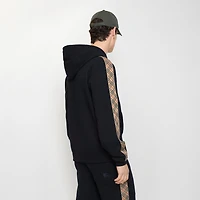 Check Trim Cotton Zip Hoodie in Navy - Men | Burberry® Official