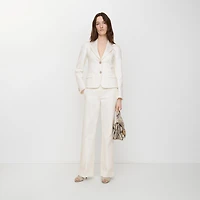 Cotton Blend Tailored Trousers in Seashell white - Women | Burberry® Official