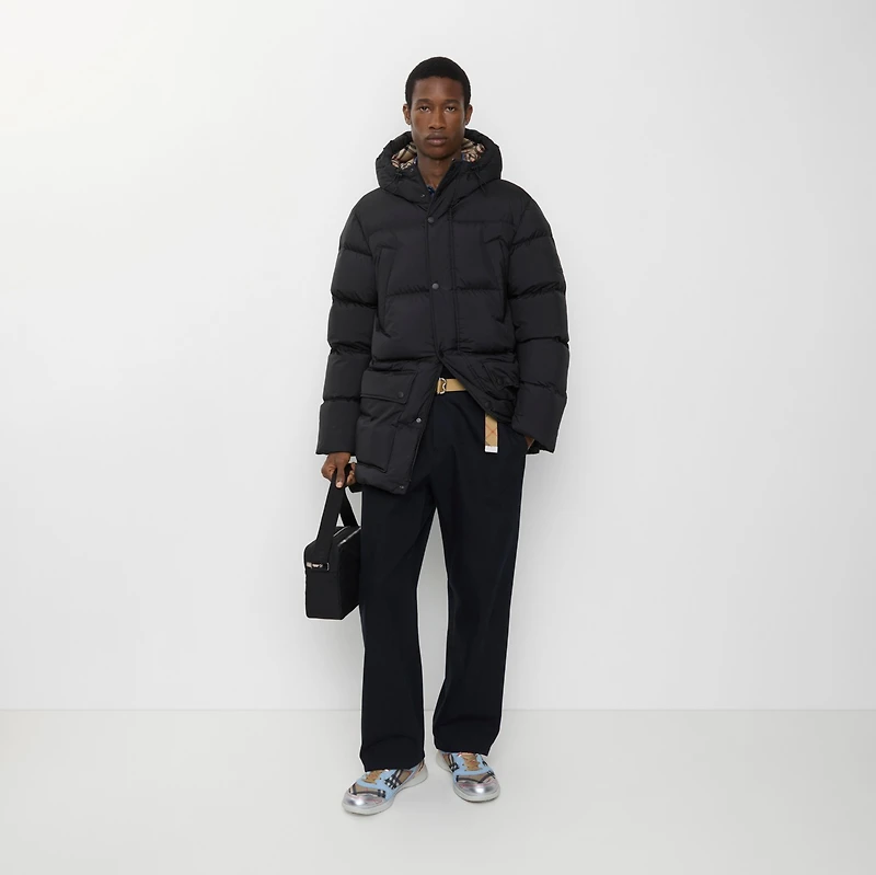 Hooded Puffer Jacket in Black - Men | Burberry® Official