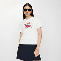 EKD Cotton T-shirt in Chalk white - Women | Burberry® Official