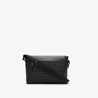 City Check Messenger Bag in Iron grey - Men, Technical, Cotton | Burberry® Official