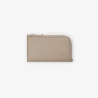 Pop Check Zip Card Case​ in Mushroom beige/pebble beige - Men, Leather | Burberry® Official