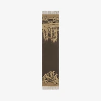 Tower Bridge Cashmere Scarf in Sand | Burberry® Official