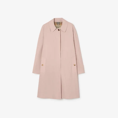 Mid-length Tropical Gabardine Camden Car Coat in Pale sugar pink - Women | Burberry® Official