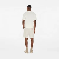 Towelling Shorts in Chalk white - Men, Cotton | Burberry® Official