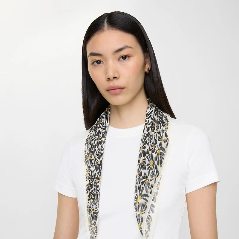 Daisy Silk Scarf in Chalk white | Burberry® Official