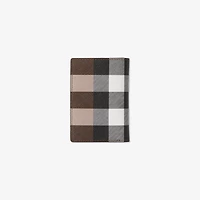 Check Folding Card Case in Dark birch brown - Men, Canvas | Burberry® Official