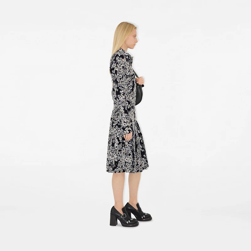 Regular Fit Daisy Silk Shirt in Black - Women | Burberry® Official