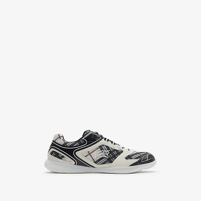 Check Matrix Sport Sneakers in White - Men | Burberry® Official