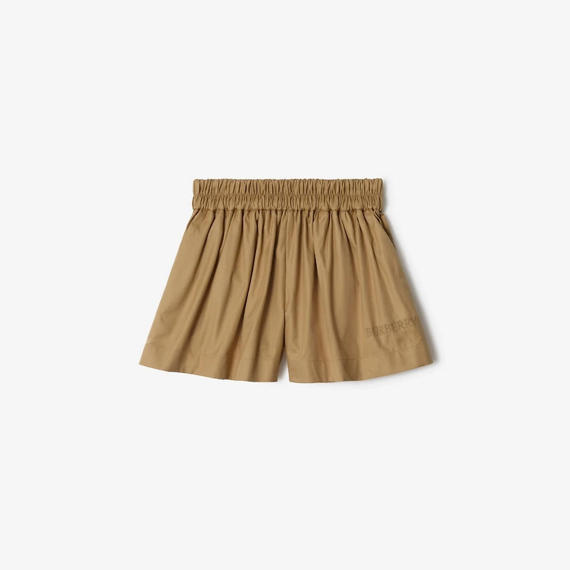 Check Cotton Shorts in Sand beige | Burberry® Official
