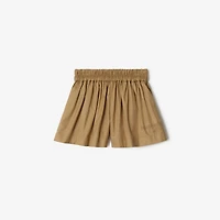 Check Cotton Shorts in Sand beige | Burberry® Official