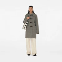 Wool Duffle Coat in Limestone - Women | Burberry® Official