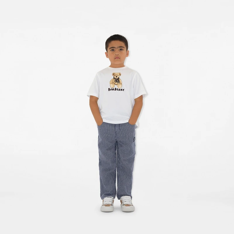 Thomas Bear Cotton T-shirt in White | Burberry® Official