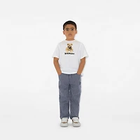 Thomas Bear Cotton T-shirt in White | Burberry® Official