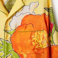Highgrove Cascading Flowers Silk Pyjama Shirt in Buttermilk - Women | Burberry® Official