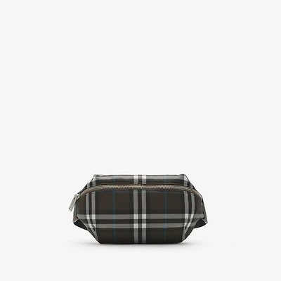Check Belt Bag in Snug brown - Men | Burberry® Official