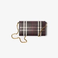Highlands Chain Strap Wallet​ in Mahogany - Women | Burberry® Official