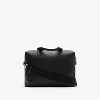 Embossed Check Briefcase in Black - Men | Burberry® Official