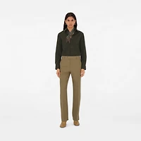Skinny B Charm Silk Scarf in Juniper | Burberry® Official