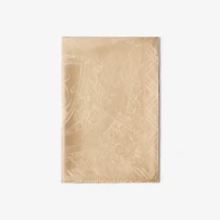 Floral Crest Silk Scarf in Sand beige | Burberry® Official