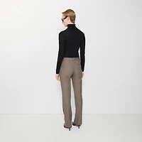 Mouliné Wool Tailored Trousers in Coffee brown melange - Women | Burberry® Official