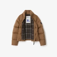 Cashmere Ambleside Puffer Jacket in Fawn brown - Women, Nylon | Burberry® Official