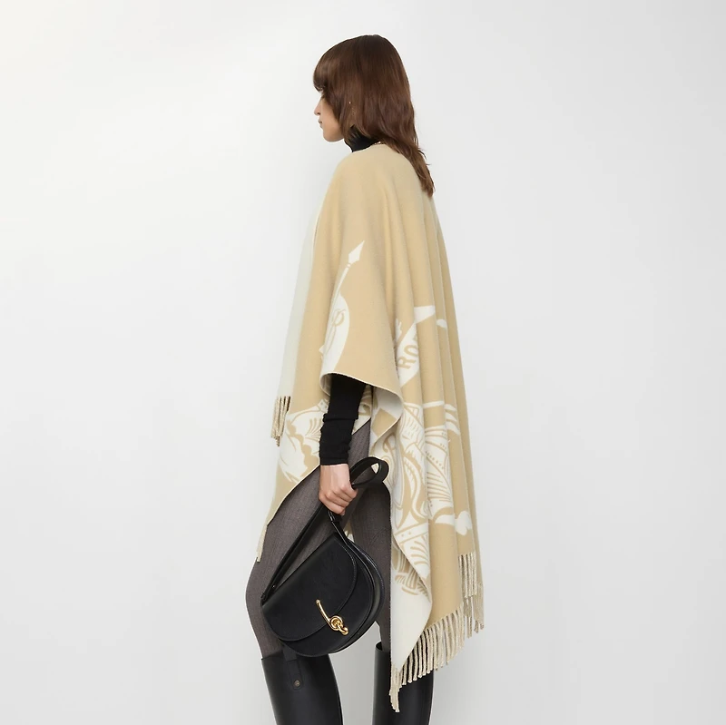 EKD Wool Cashmere Cape in Sand | Burberry® Official