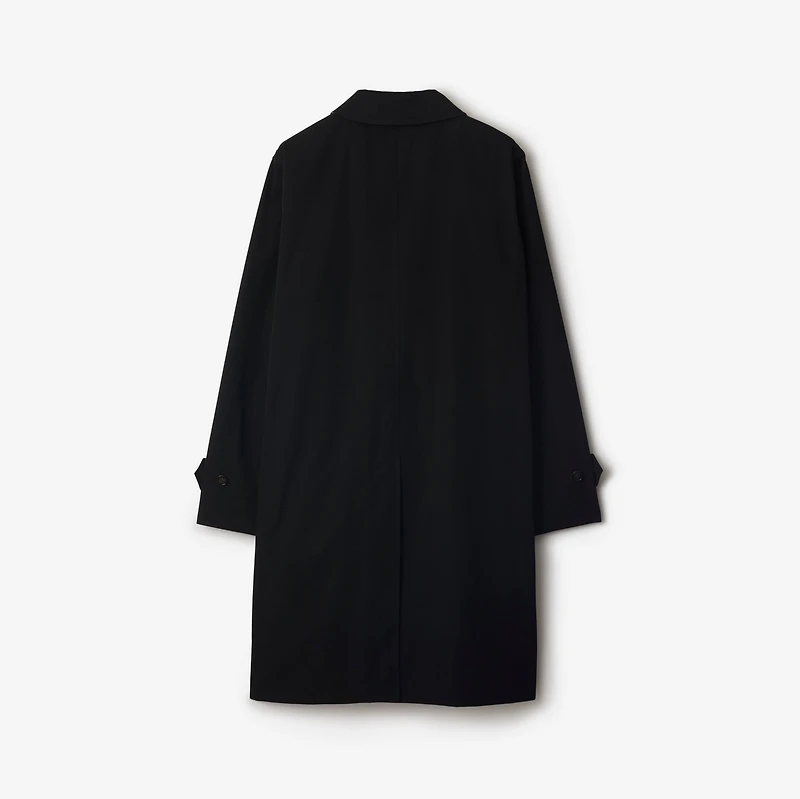 Long Gabardine Car Coat in Black - Men, Cotton | Burberry® Official