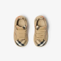 Check Sneakers in Sand - Children | Burberry® Official