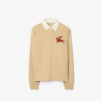 EKD Cotton Rugby Shirt in Limestone beige - Men | Burberry® Official