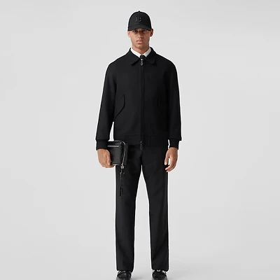 Classic Fit Wool Mohair Tailored Trousers in Black - Men | Burberry® Official