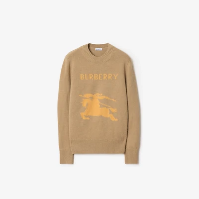 EKD Wool Cashmere Sweater in Flax - Women | Burberry® Official