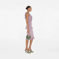 Ruffled Silk Blend Dress in Wisteria - Women | Burberry® Official