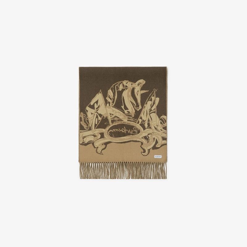 Tower Bridge Cashmere Scarf in Sand | Burberry® Official