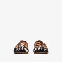 Raffia Sandals in Sand - Children | Burberry® Official