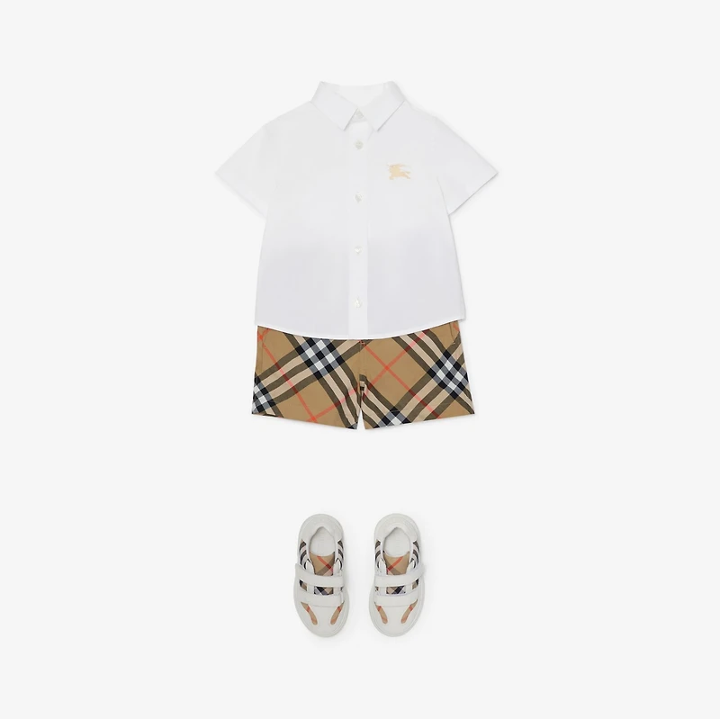 Stretch Cotton Shirt in White | Burberry® Official